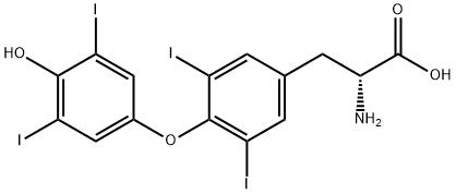 D-2-Amino-3-[4-(4-hydroxy-3,5-diiodo-phenoxy)-3,5-diiodo-phenyl]-propanoic acid(51-49-0)